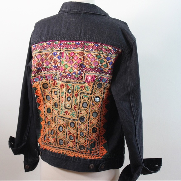 Bohemian handmade Levi Denim jackets - Picture 3 of 7